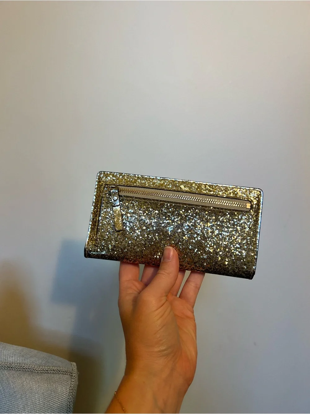 kate spade Gold Glitter Long Wallet